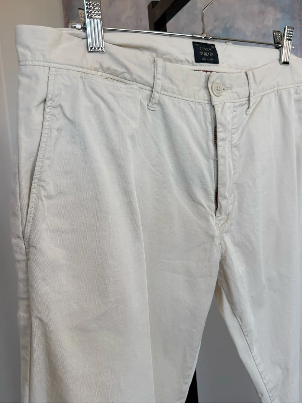 NEW J.Crew 484 Slim Fit Stretch Chino Pants Mens 33x32 Weathered Chino Tan Khaki